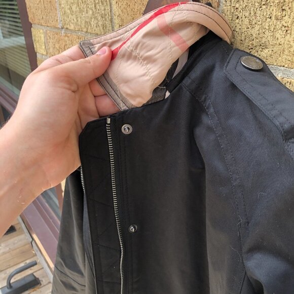 RARE Burberry Novacheck Jacket 3 in 1 - Jacket, Vest, Bomber Size 8 Black - Picture 6 of 16
